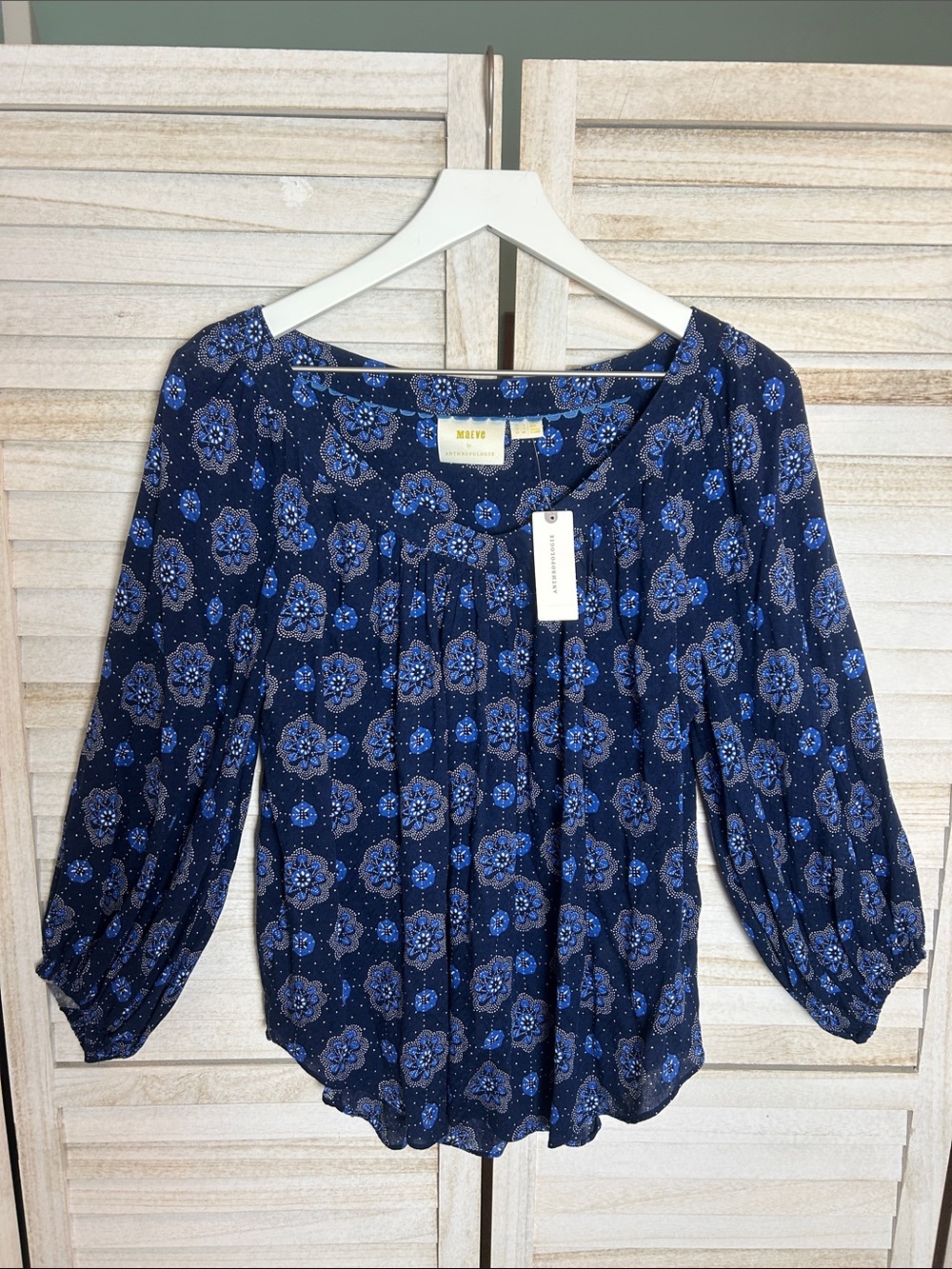 NWT Anthropologie Maeve Peasant Style Blouse. Size 4 - Picture 2 of 11